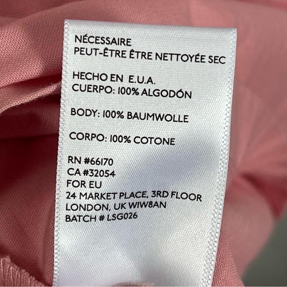 Lisa Says Gah Topanga Dress Puff Sleeve Midi Pink Rose Size Small - Picture 6 of 6